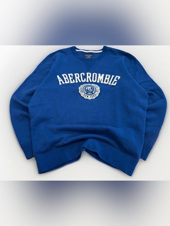 Abercrombie & Fitch Other - Abercrombie & Fitch Crewneck Royal Blue Sweatshirt Spellout A&F Size Small
